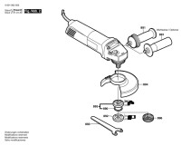 Bosch 0 601 802 503 Gws 10-125 C Angle Grinder 230 V / Eu Spare Parts